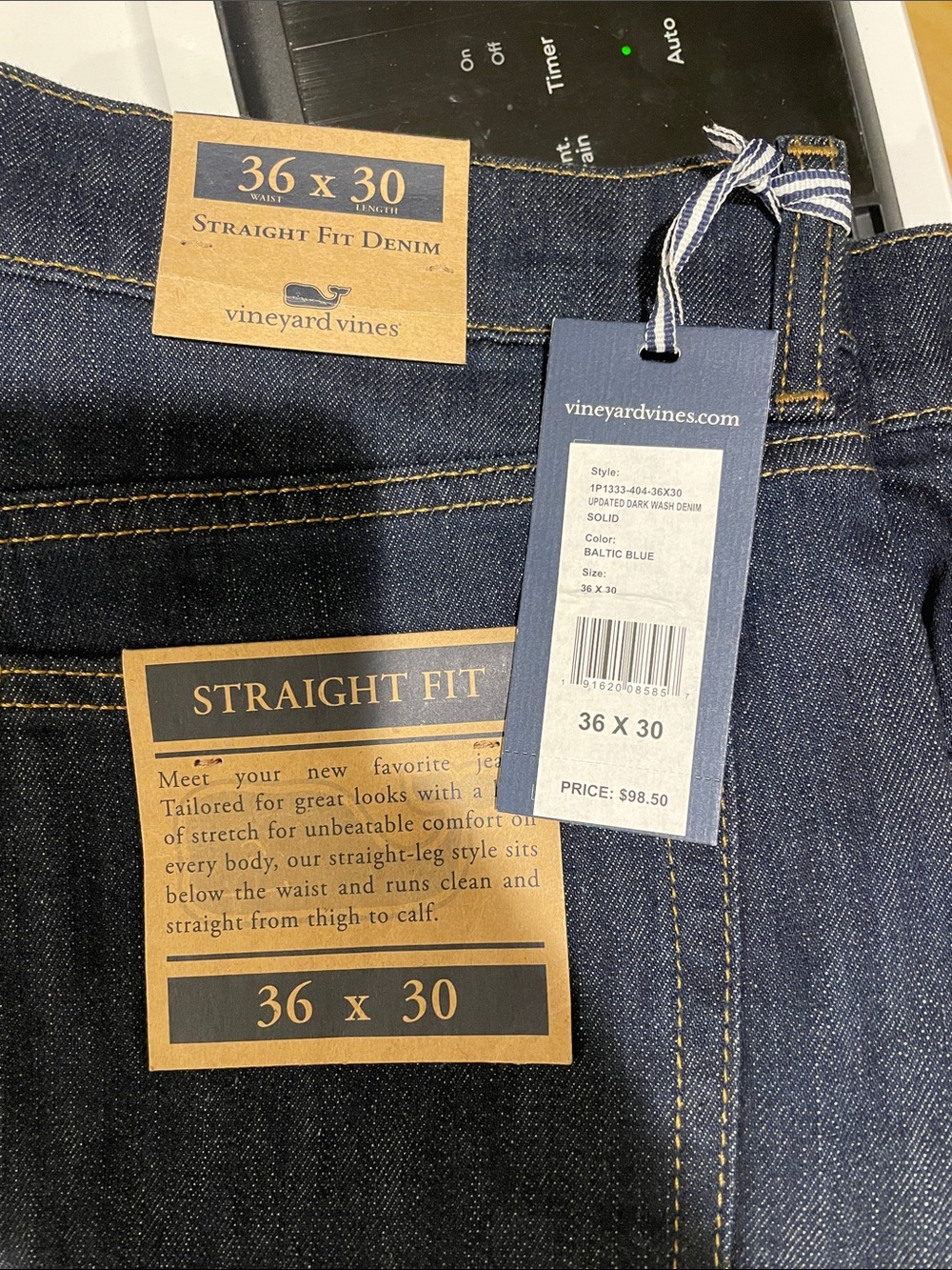 Vineyard Vines Men’s Straight Jeans - Baltic Blue Denim